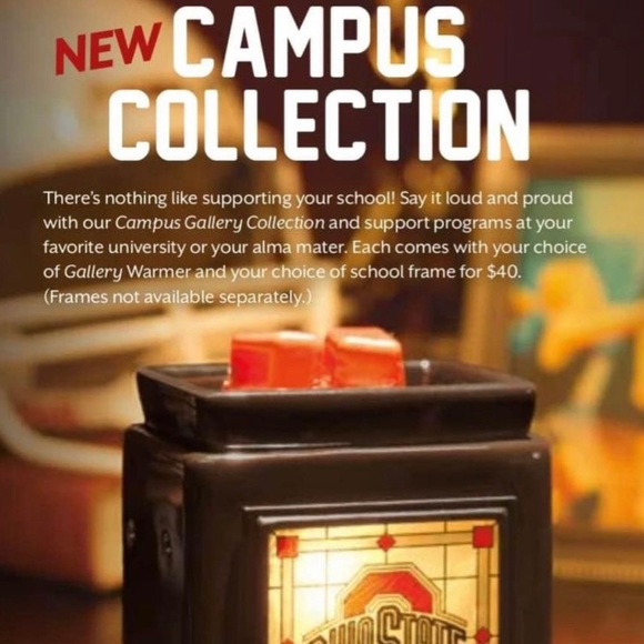 SCENTSY Gallery Ebony Cube w/ University of NC Window - Picture 2 of 5